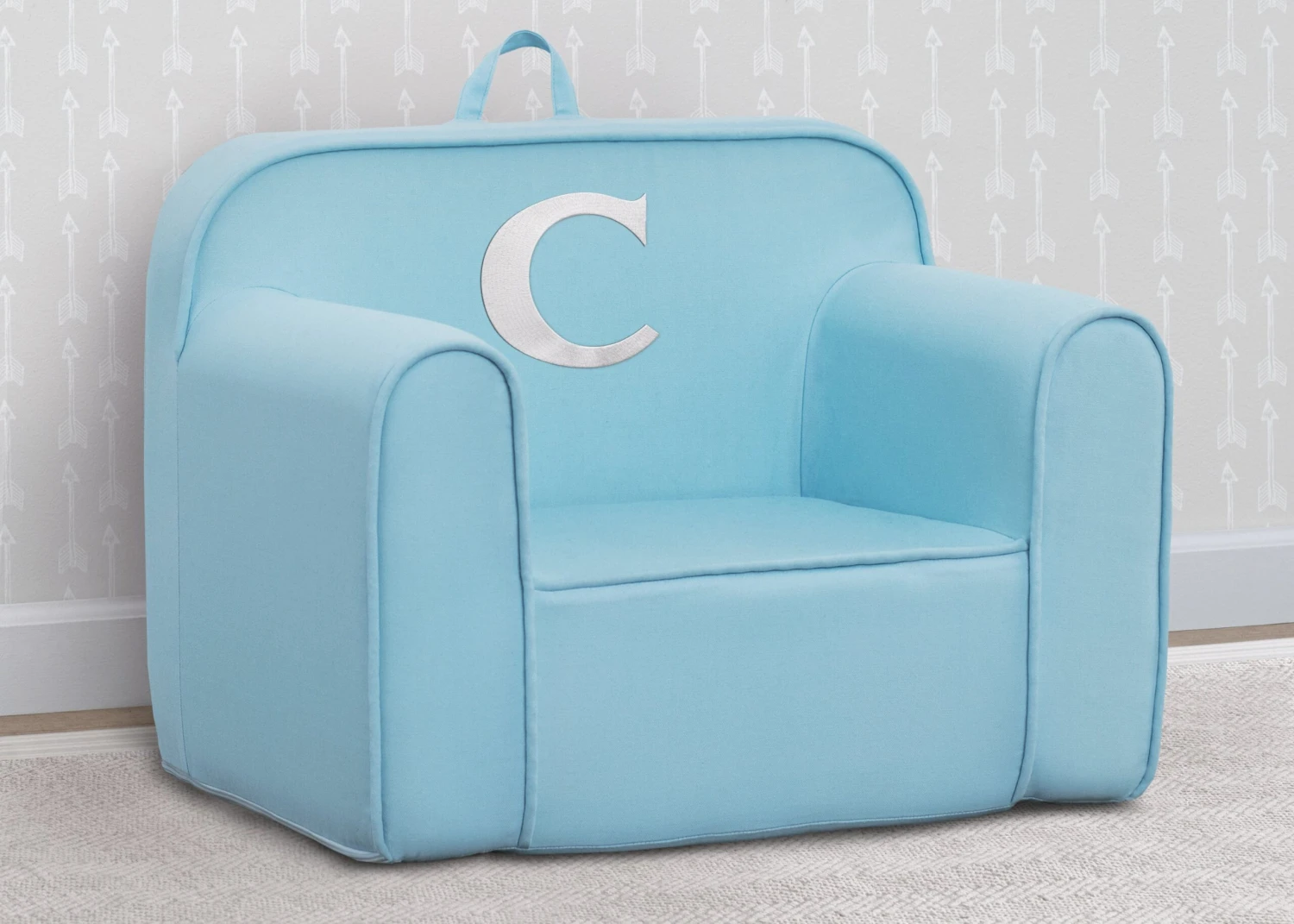 Delta Children Personalized Monogram Light Blue Cozee Chair 11 Delta Children Personalized Monogram Light Blue Cozee Chair - Image 11