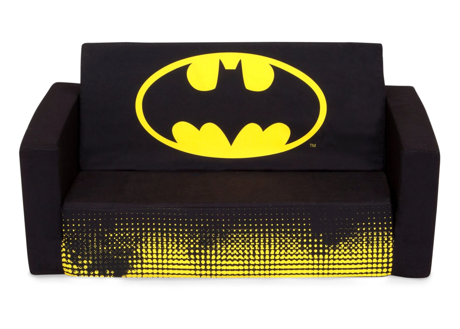 Delta Children Batman Cozee Flip-Out Sofa - 2-in-1 Convertible Sofa To Lounger For Kids 2 Delta Children Batman Cozee Flip-Out Sofa - 2-in-1 Convertible Sofa To Lounger For Kids - Image 2