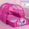 Delta Children Minnie Mouse Plastic Sleep And Play Toddler Bed With Canopy