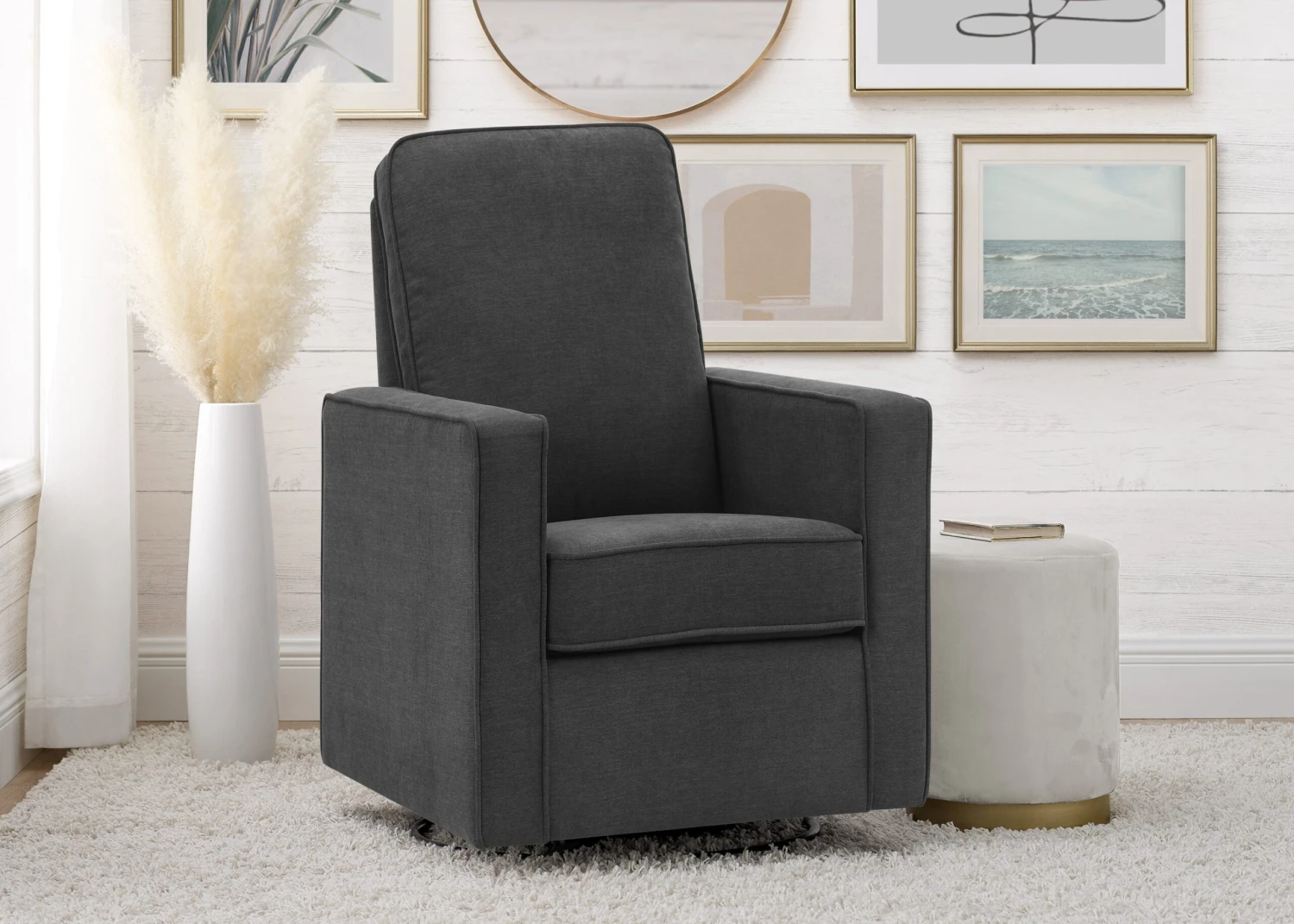 Delta Children Skye Nursery Glider Swivel Chair With LiveSmart Fabric 12 Delta Children Skye Nursery Glider Swivel Chair With LiveSmart Fabric - Image 12
