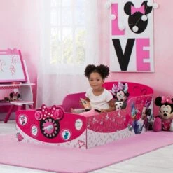 Delta Children Minnie Mouse Interactive Wood Toddler Bed 12 Delta Children Minnie Mouse Interactive Wood Toddler Bed -Delta Children Sales Store minnie interactive toddler bed room marketing styling