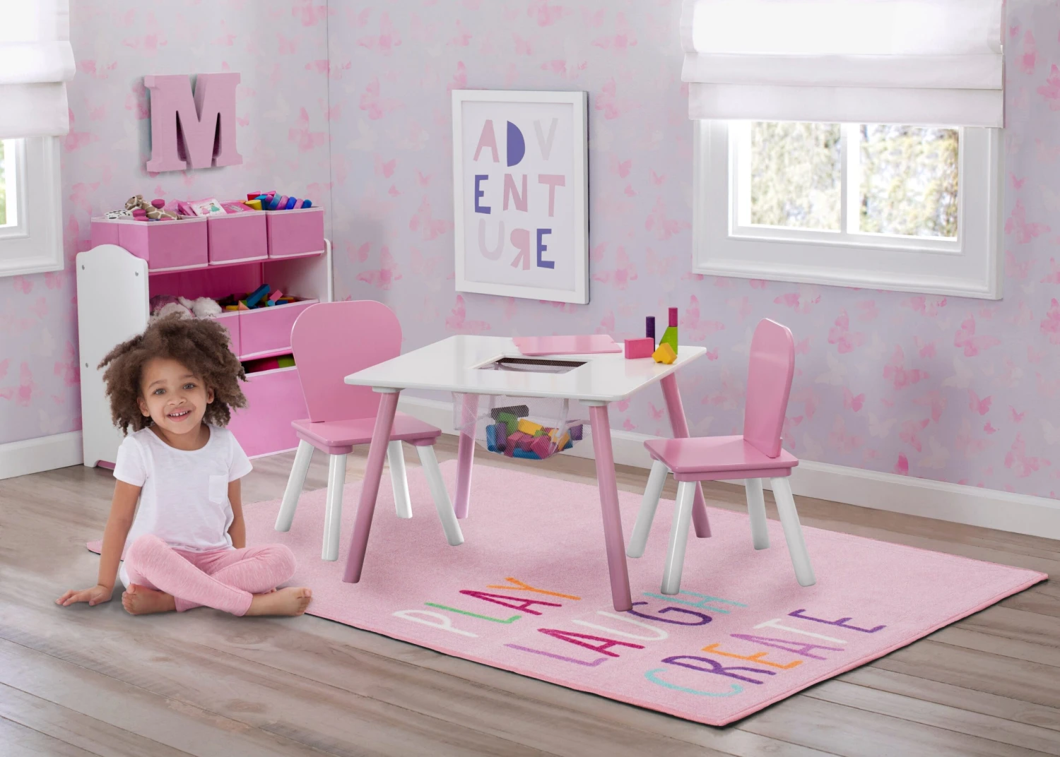 Delta Children Play/Laugh/Create Rectangle Area Rug For Kids, 39-Inch X 59-Inch 1 Delta Children Play/Laugh/Create Rectangle Area Rug For Kids, 39-Inch X 59-Inch