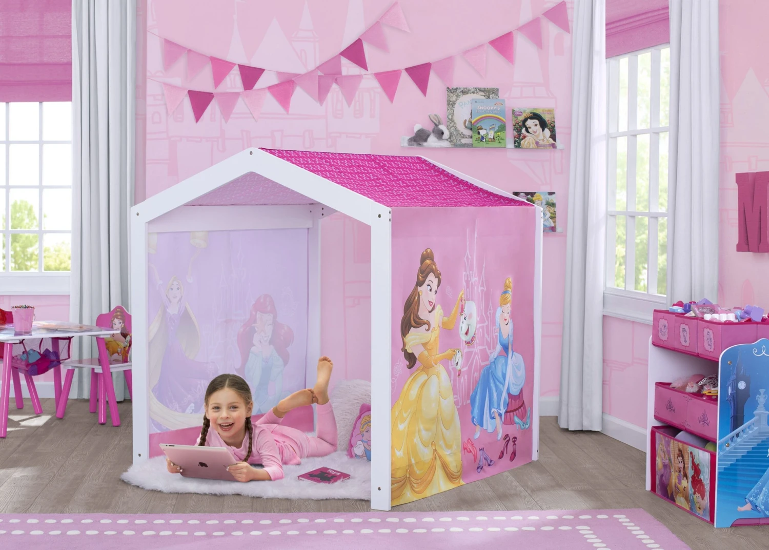 Delta Children Disney Princess Indoor Playhouse With Fabric Tent 1 Delta Children Disney Princess Indoor Playhouse With Fabric Tent