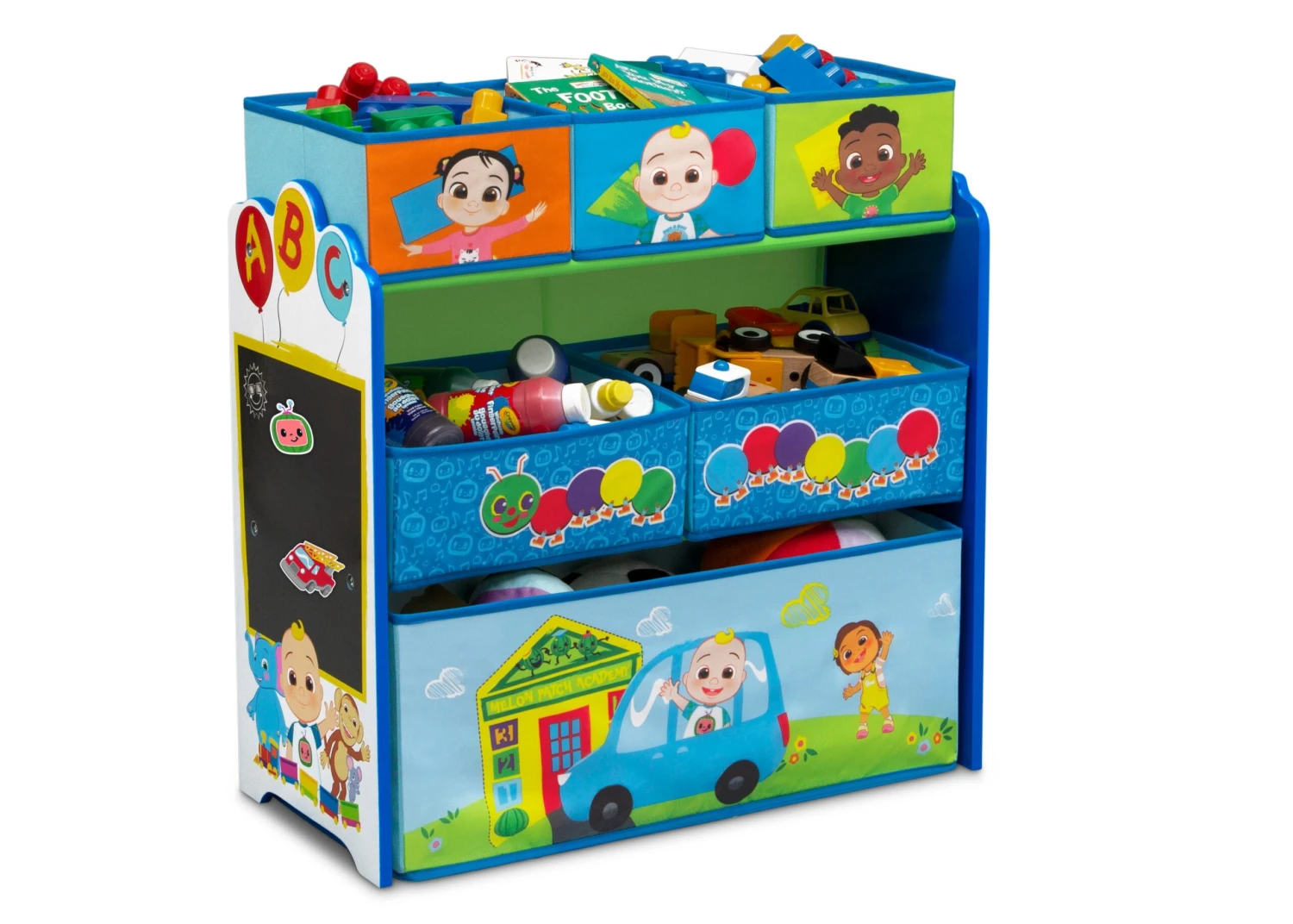 Delta Children CoComelon 6 Bin Design And Store Toy Organizer 3 Delta Children CoComelon 6 Bin Design And Store Toy Organizer - Image 3
