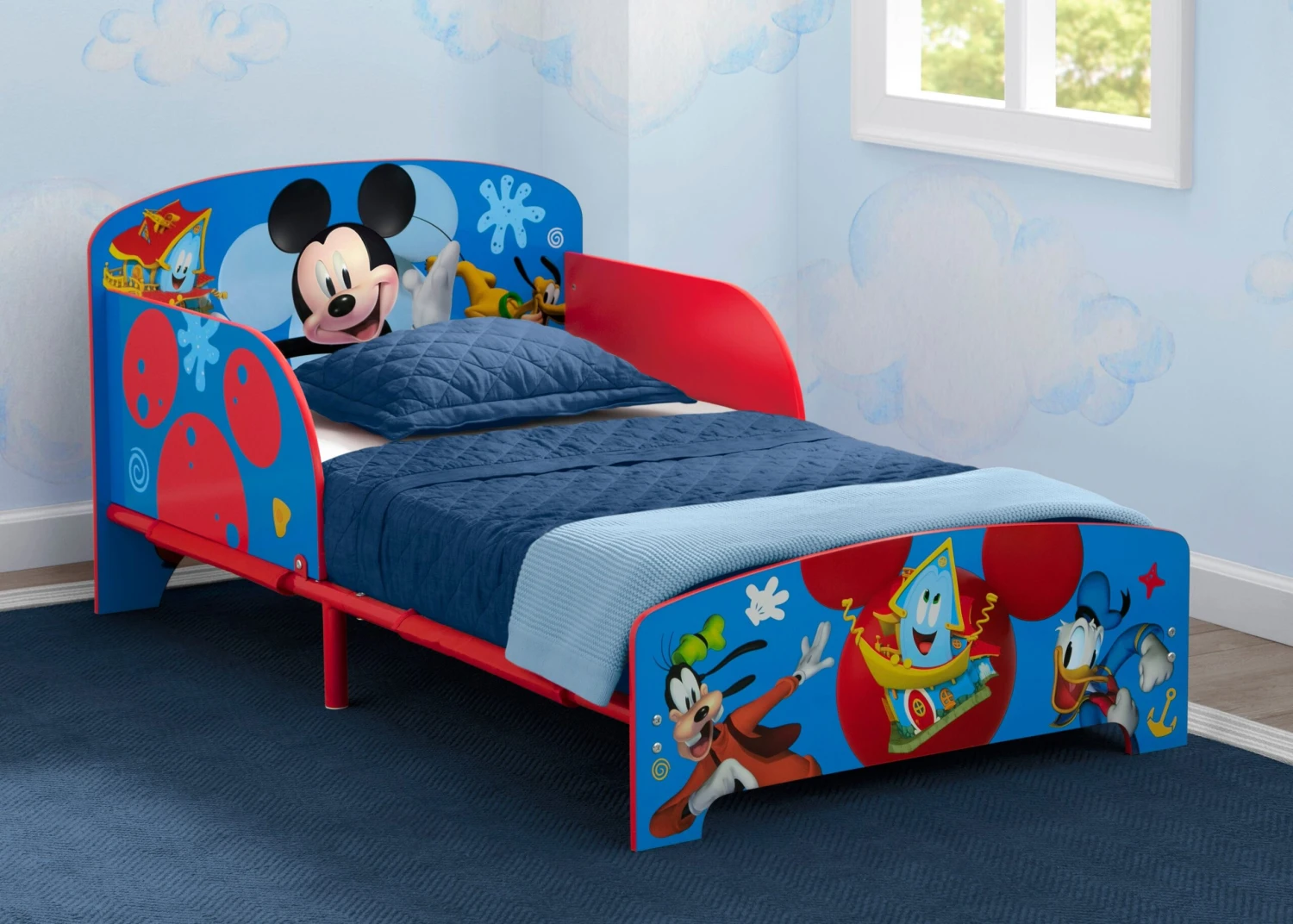 Delta Children Mickey Mouse Wood & Metal Toddler Bed 1 Delta Children Mickey Mouse Wood & Metal Toddler Bed