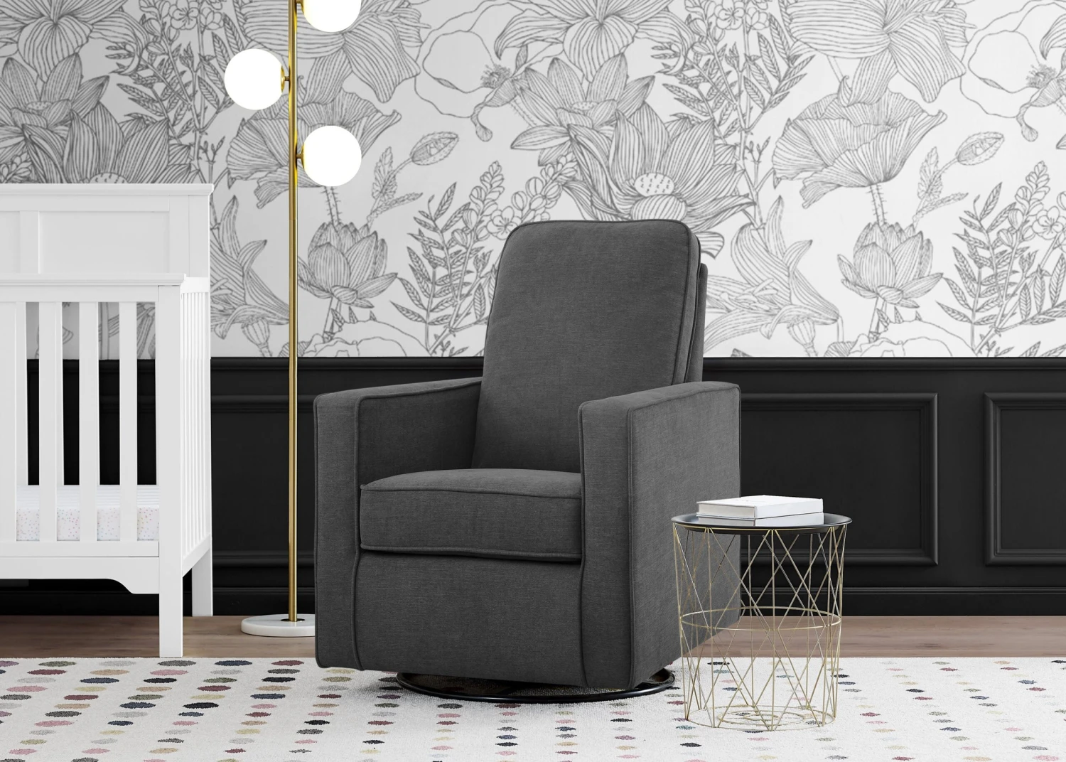 Delta Children Skye Nursery Glider Swivel Chair With LiveSmart Fabric 11 Delta Children Skye Nursery Glider Swivel Chair With LiveSmart Fabric - Image 11