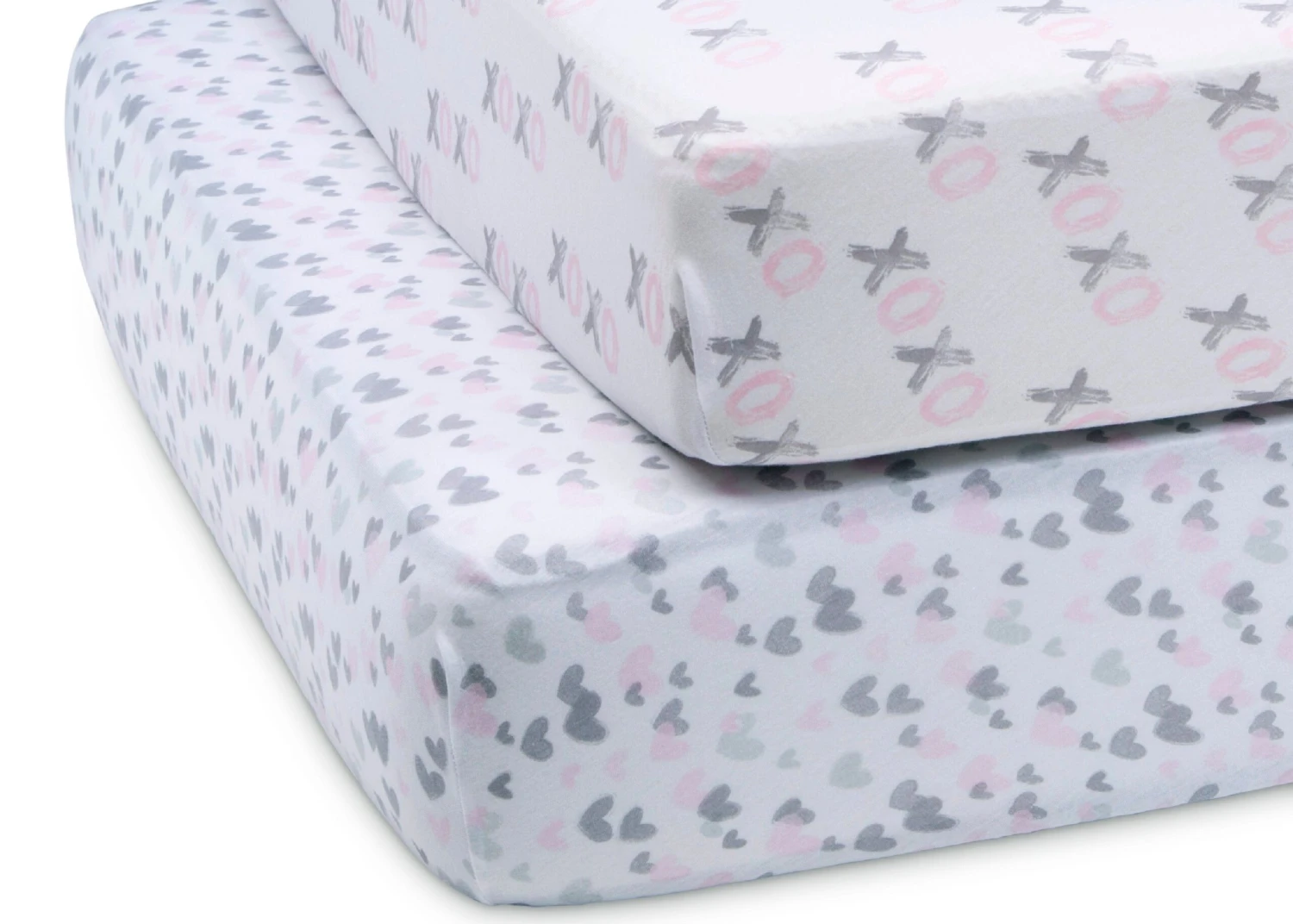Delta Children Hearts N Kisses Fitted Crib Sheets - 2 Pack 3 Delta Children Hearts N Kisses Fitted Crib Sheets - 2 Pack - Image 3