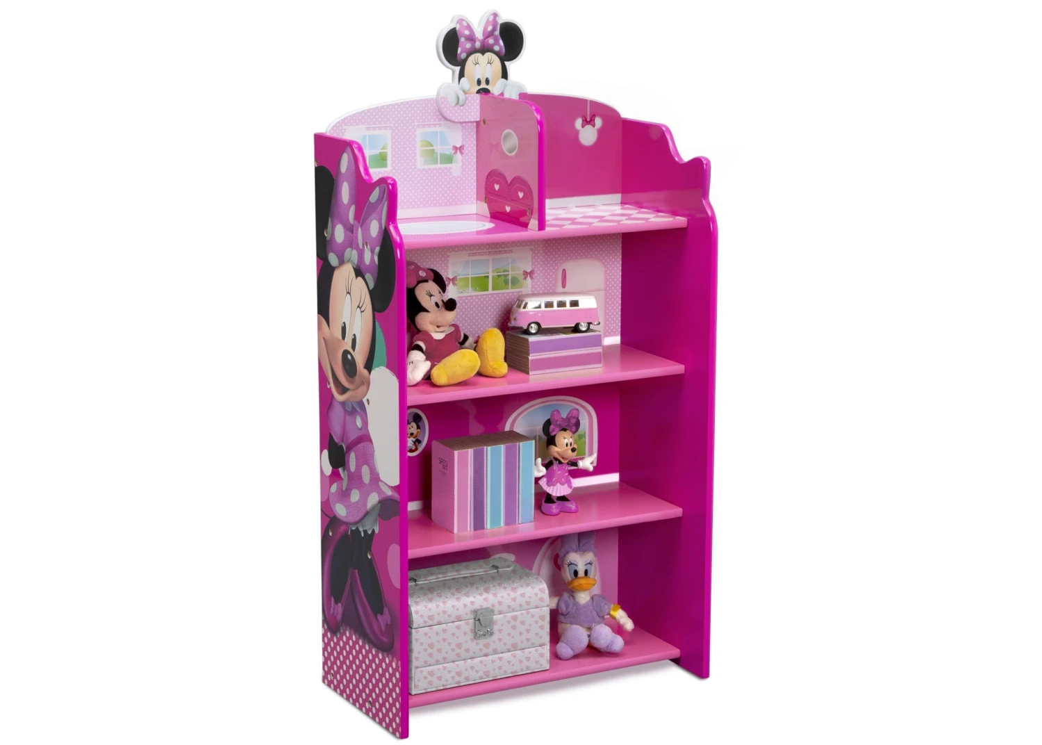 Delta Children Minnie Mouse Wooden Playhouse 4-Shelf Bookcase 3 Delta Children Minnie Mouse Wooden Playhouse 4-Shelf Bookcase - Image 3