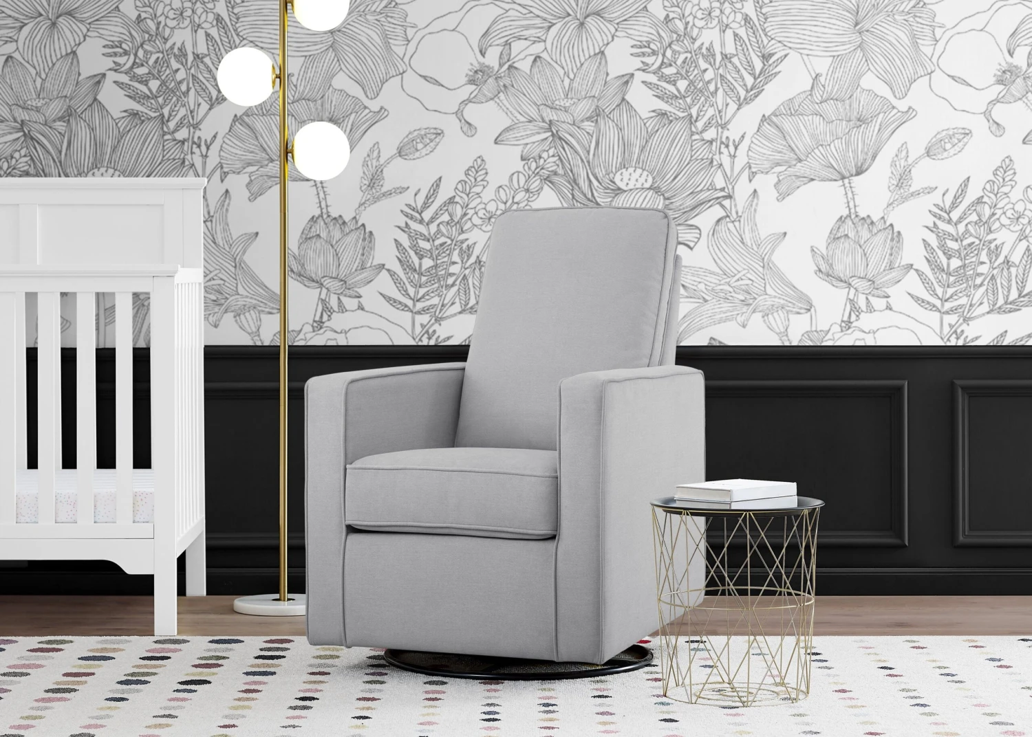 Delta Children Skye Nursery Glider Swivel Chair With LiveSmart Fabric 16 Delta Children Skye Nursery Glider Swivel Chair With LiveSmart Fabric - Image 16