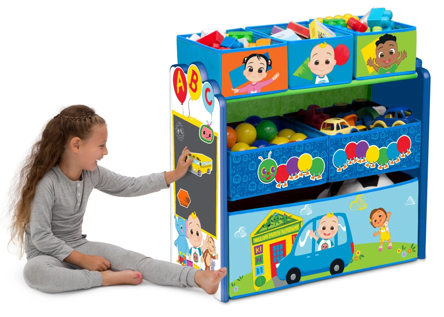 Delta Children CoComelon 6 Bin Design And Store Toy Organizer 5 Delta Children CoComelon 6 Bin Design And Store Toy Organizer - Image 5