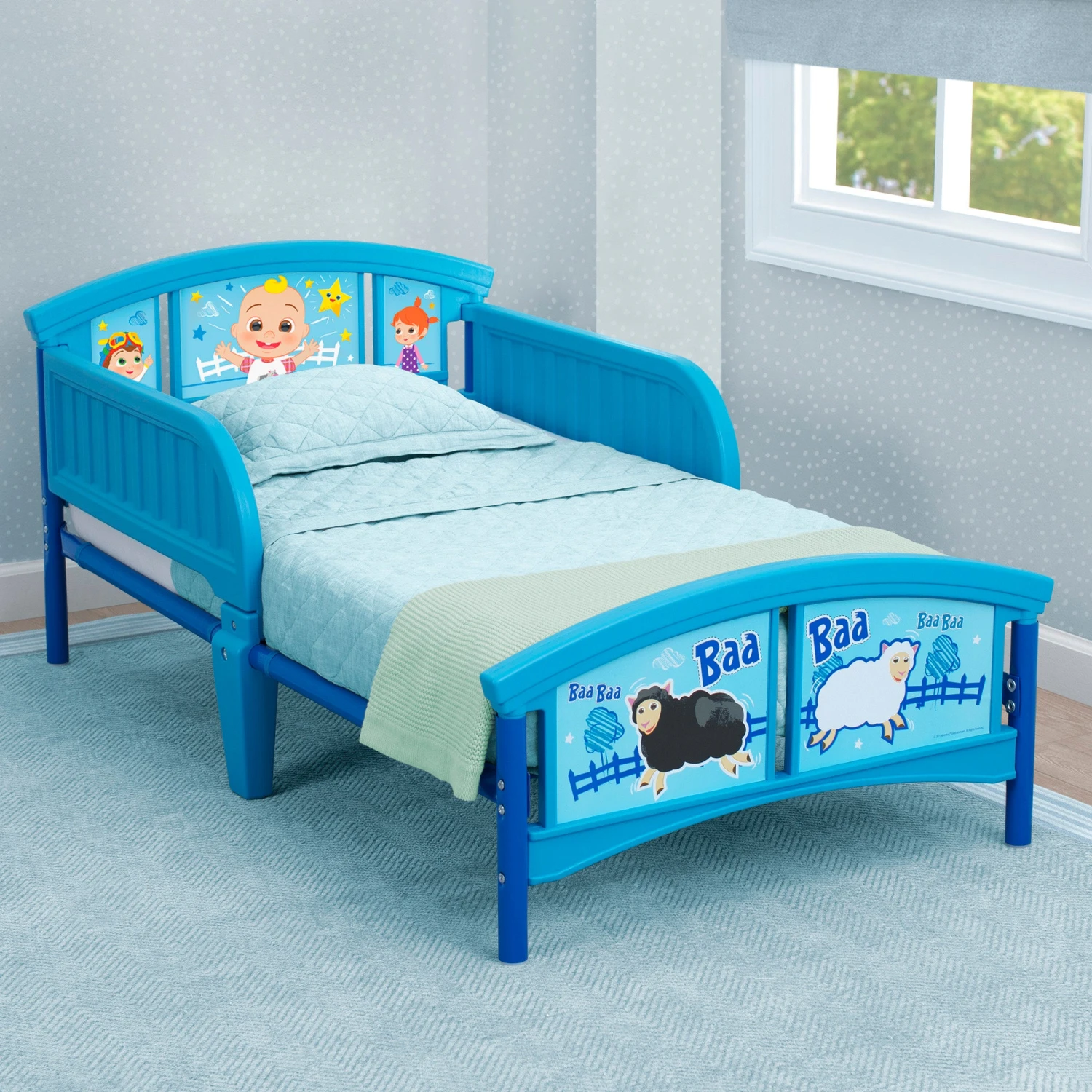 Delta Children CoComelon Plastic Toddler Bed 5 Delta Children CoComelon Plastic Toddler Bed - Image 5