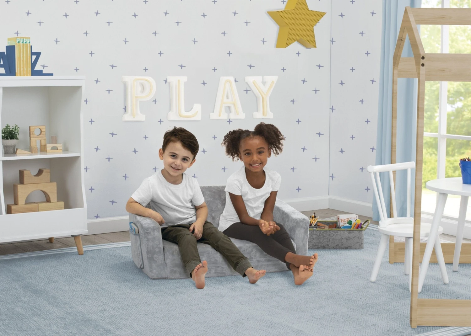 Serta Perfect Sleeper Extra Wide Convertible Sofa To Lounger - Comfy 2-in-1 Flip Open Couch/Sleeper For Kids 8 Serta Perfect Sleeper Extra Wide Convertible Sofa To Lounger - Comfy 2-in-1 Flip Open Couch/Sleeper For Kids - Image 8