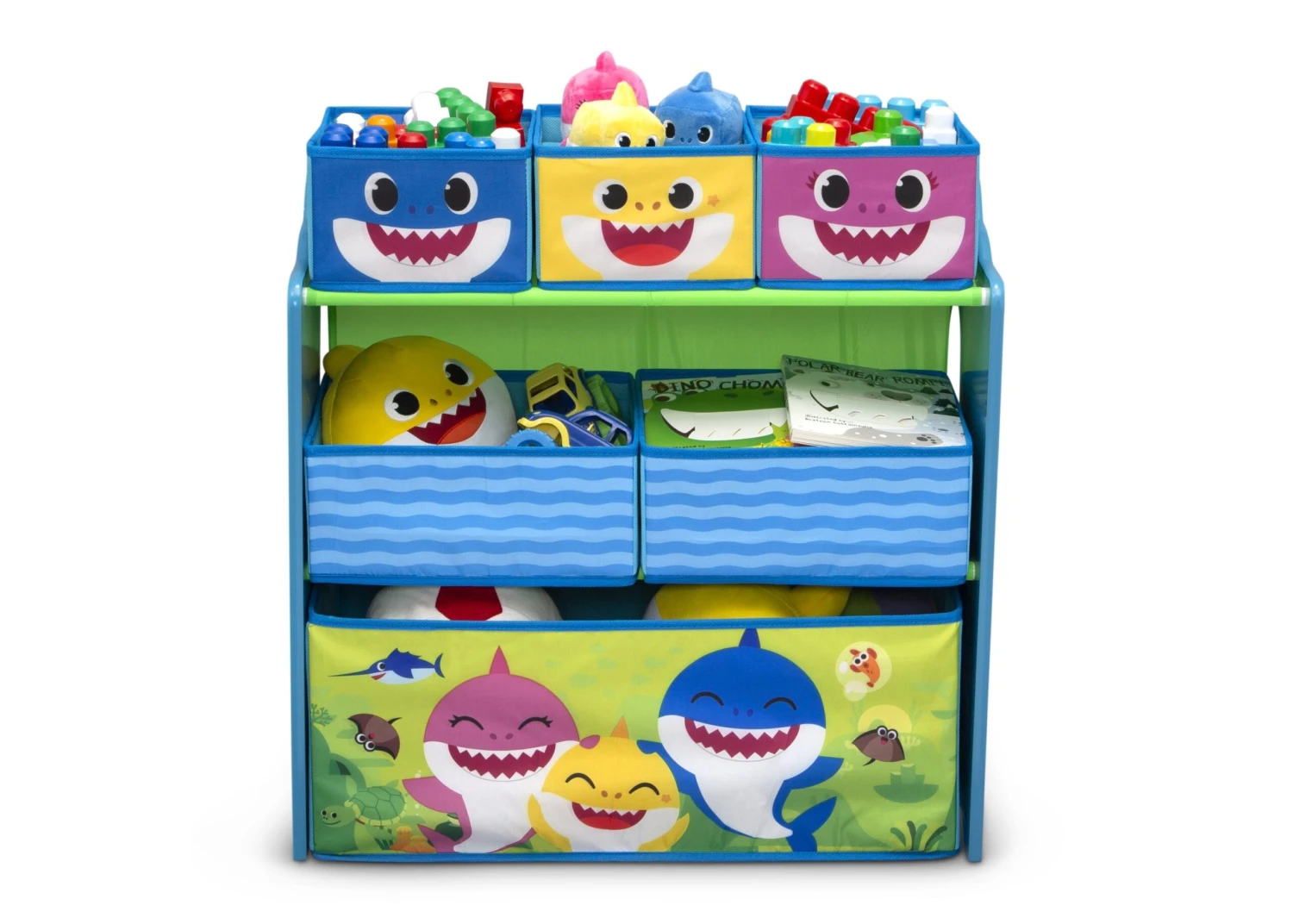 Delta Children Baby Shark Design & Store 6 Bin Toy Storage Organizer 3 Delta Children Baby Shark Design & Store 6 Bin Toy Storage Organizer - Image 3
