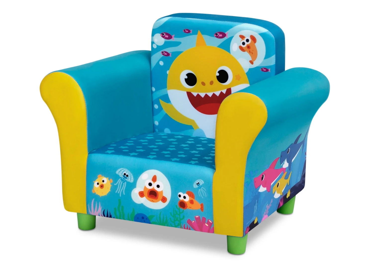 Delta Children Baby Shark Upholstered Chair 3 Delta Children Baby Shark Upholstered Chair - Image 3