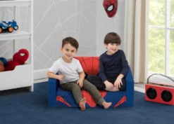 Delta Children Spider-Man Cozee Flip-Out Sofa - 2-in-1 Convertible Sofa To Lounger For Kids