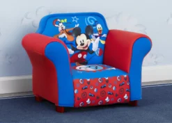 Delta Children Mickey Mouse Kids Upholstered Chair With Sculpted Plastic Frame
