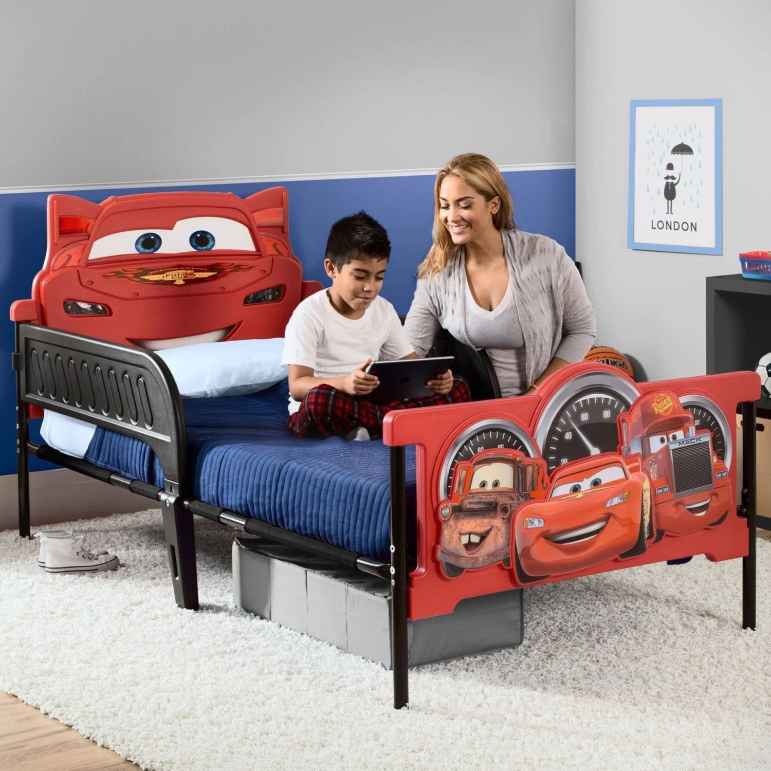 Delta Children Cars Plastic 3D Twin Bed 1 Delta Children Cars Plastic 3D Twin Bed