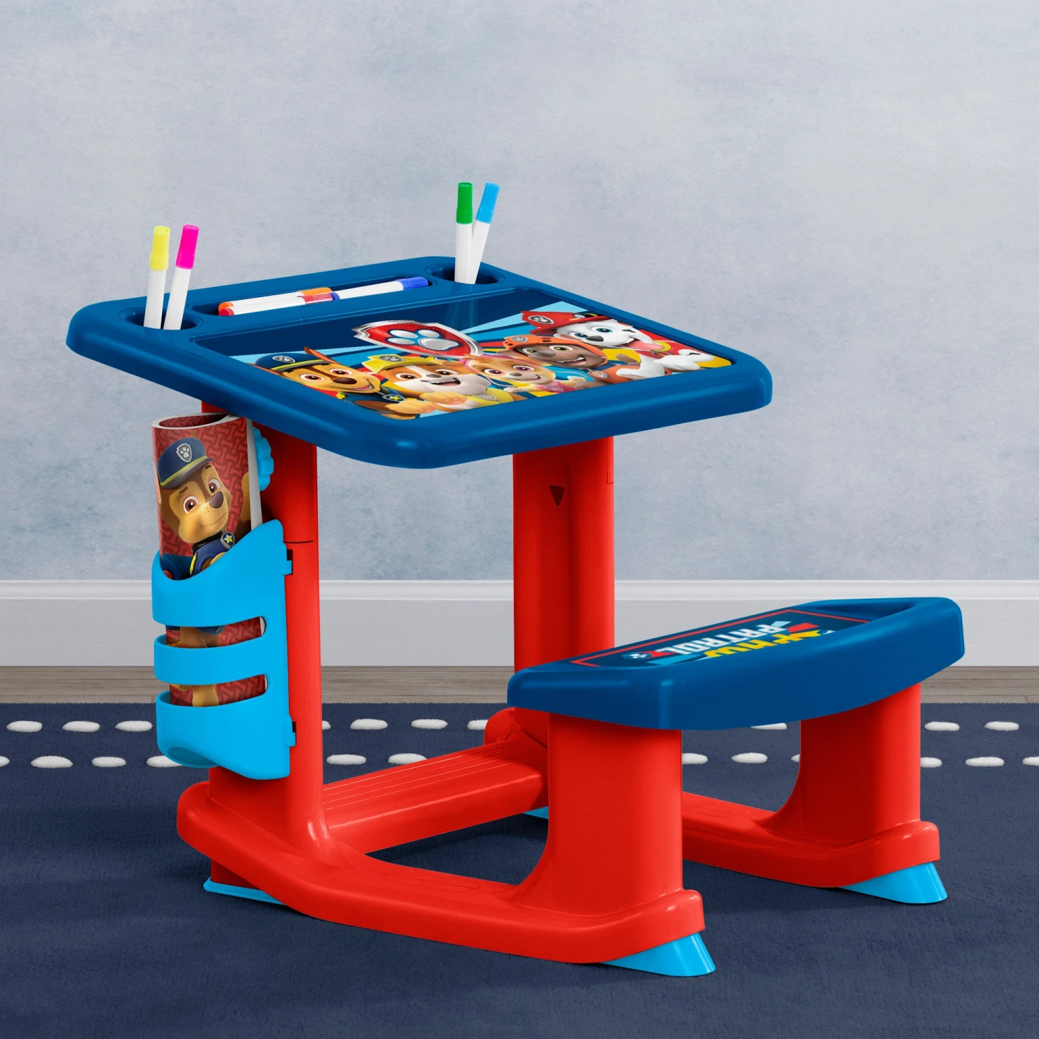 PAW Patrol Draw And Play Desk By Delta Children – Includes 10 Markers And Coloring Book 5 PAW Patrol Draw And Play Desk By Delta Children – Includes 10 Markers And Coloring Book - Image 5