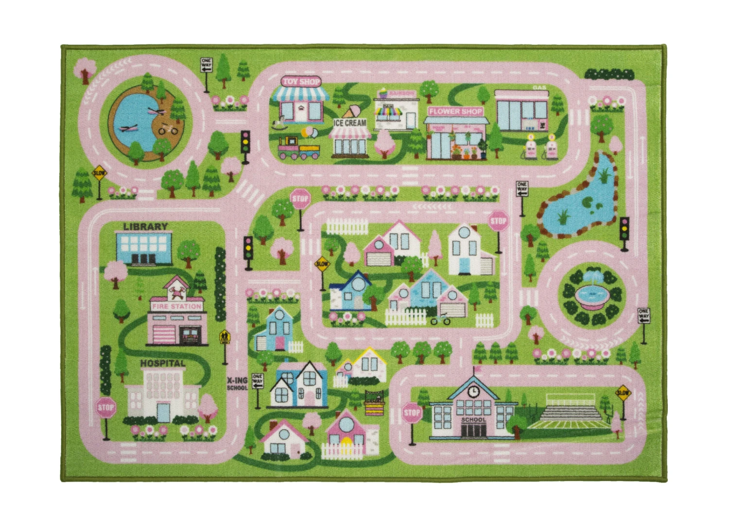 Delta Children Large Road Map Activity Rug For Girls And Boys - 54-inch L X 39-inch W 12 Delta Children Large Road Map Activity Rug For Girls And Boys - 54-inch L X 39-inch W - Image 12