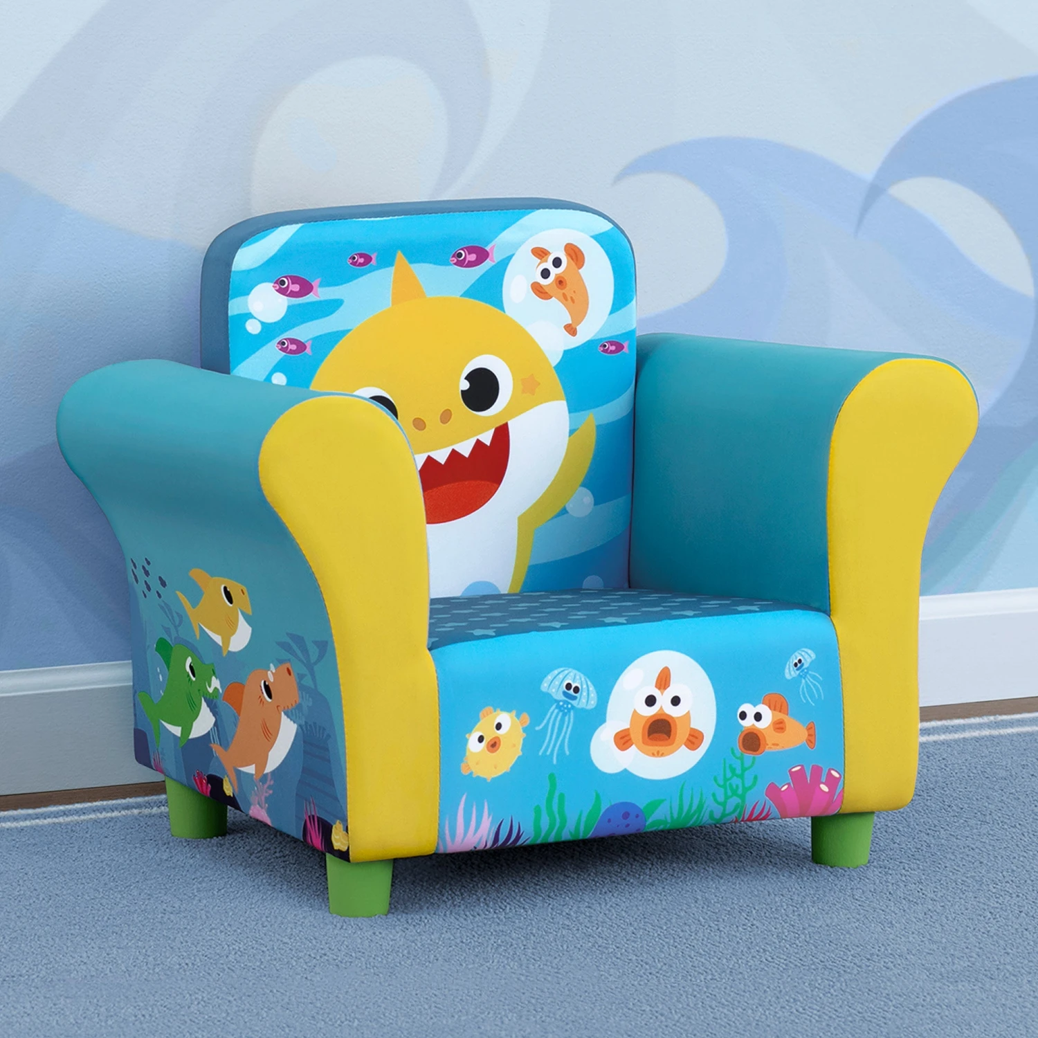 Delta Children Baby Shark Upholstered Chair 4 Delta Children Baby Shark Upholstered Chair - Image 4