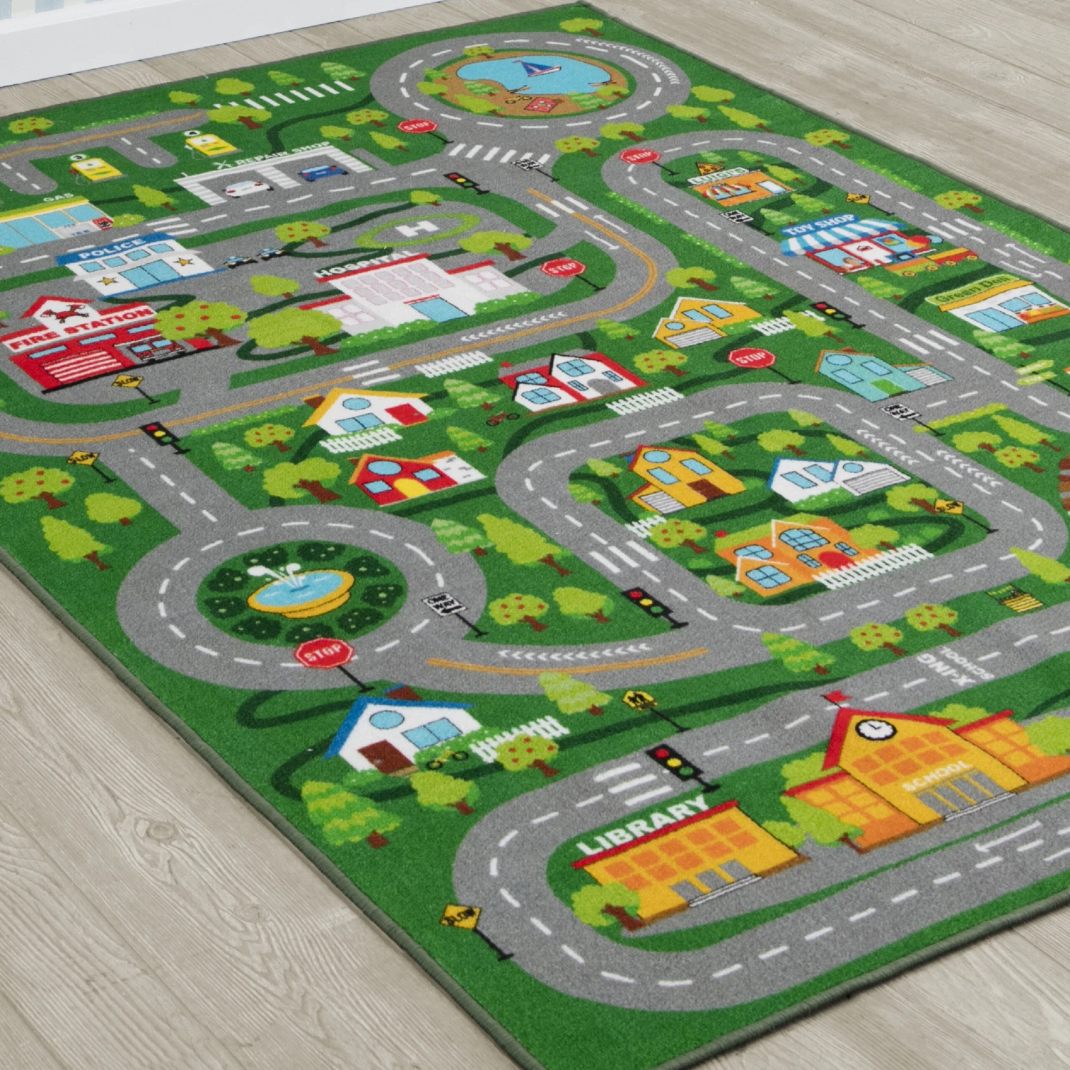 Delta Children Extra Large Road Map Activity Rug For Girls And Boys - 78-inch L X 54-inch W 10 Delta Children Extra Large Road Map Activity Rug For Girls And Boys - 78-inch L X 54-inch W - Image 10