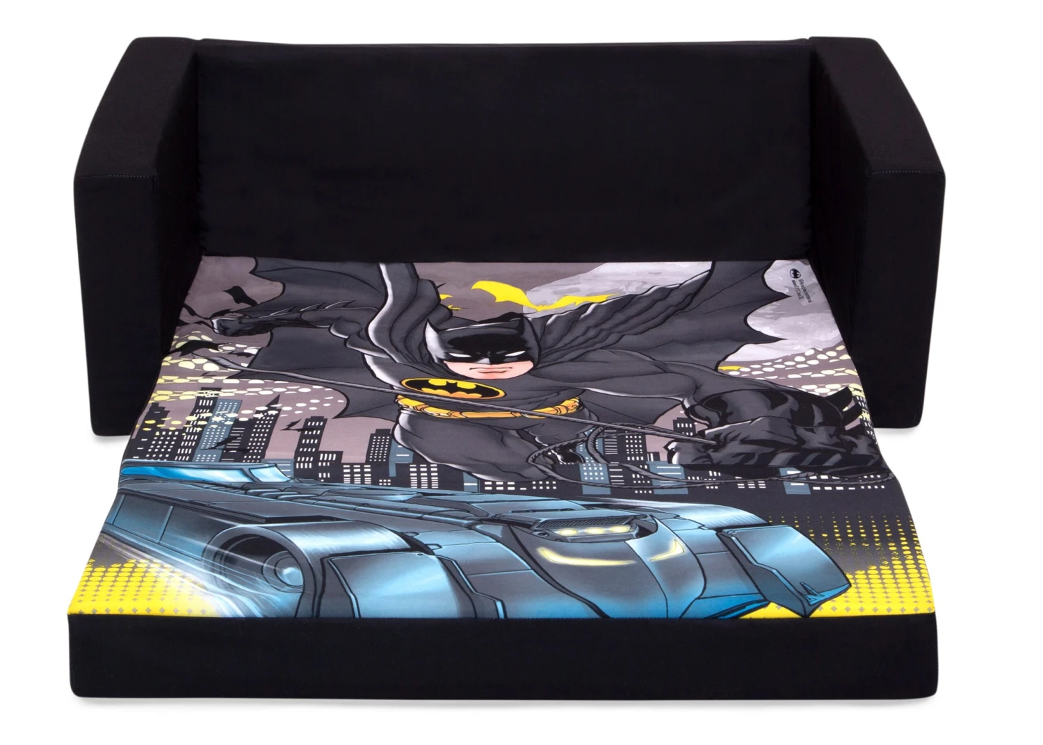 Delta Children Batman Cozee Flip-Out Sofa - 2-in-1 Convertible Sofa To Lounger For Kids 5 Delta Children Batman Cozee Flip-Out Sofa - 2-in-1 Convertible Sofa To Lounger For Kids - Image 5