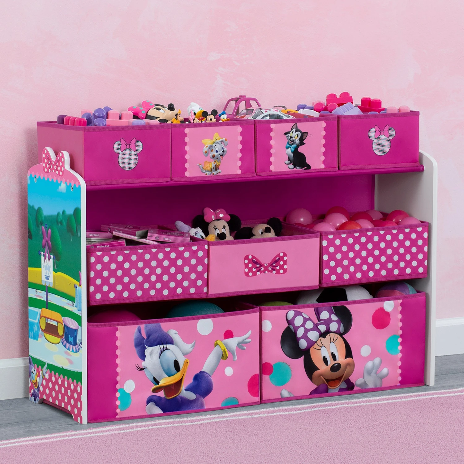 Delta Children Minnie Mouse Deluxe 9 Bin Design And Store Toy Organizer 6 Delta Children Minnie Mouse Deluxe 9 Bin Design And Store Toy Organizer - Image 6