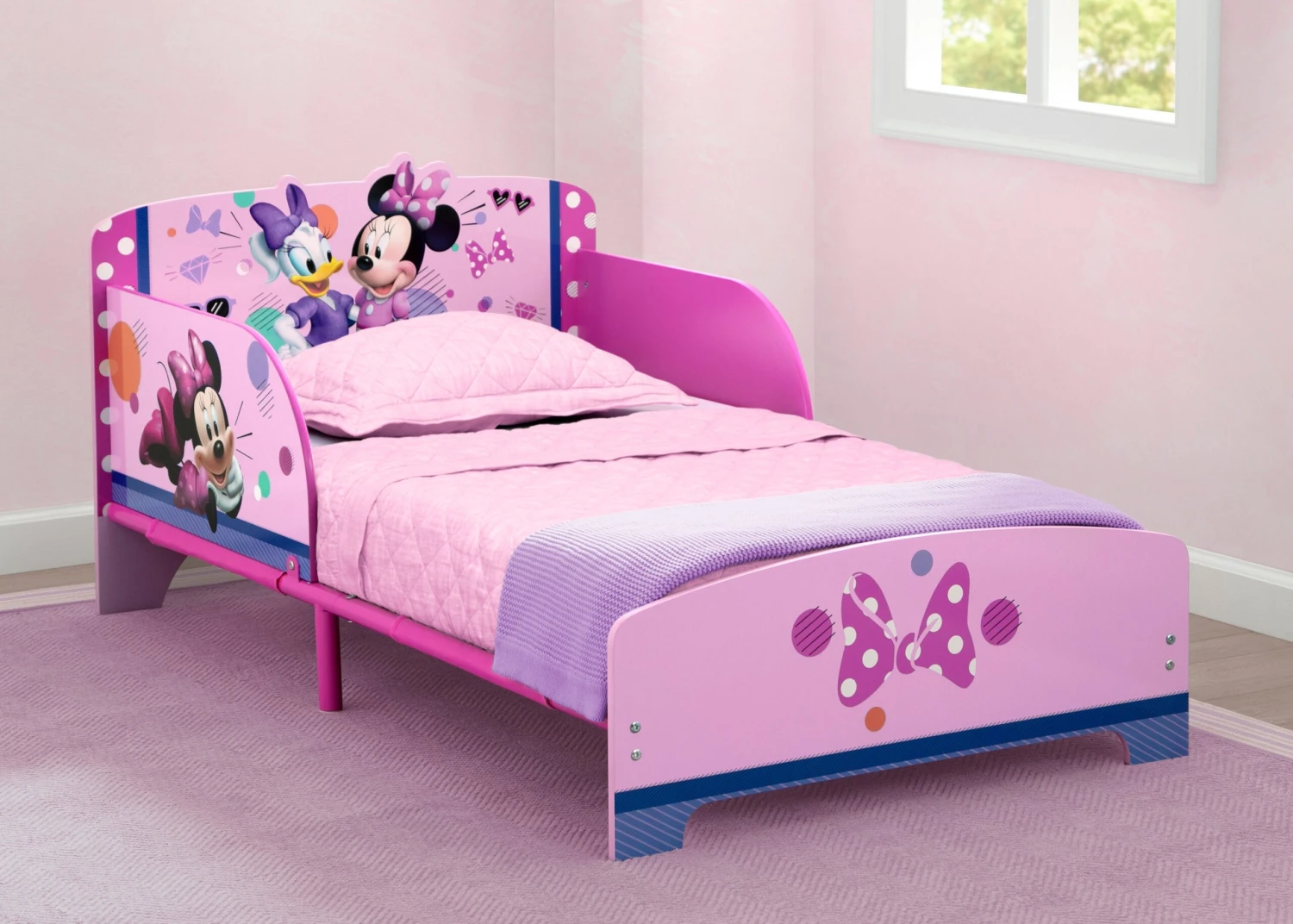 Delta Children Minnie Mouse Wood & Metal Toddler Bed 1 Delta Children Minnie Mouse Wood & Metal Toddler Bed