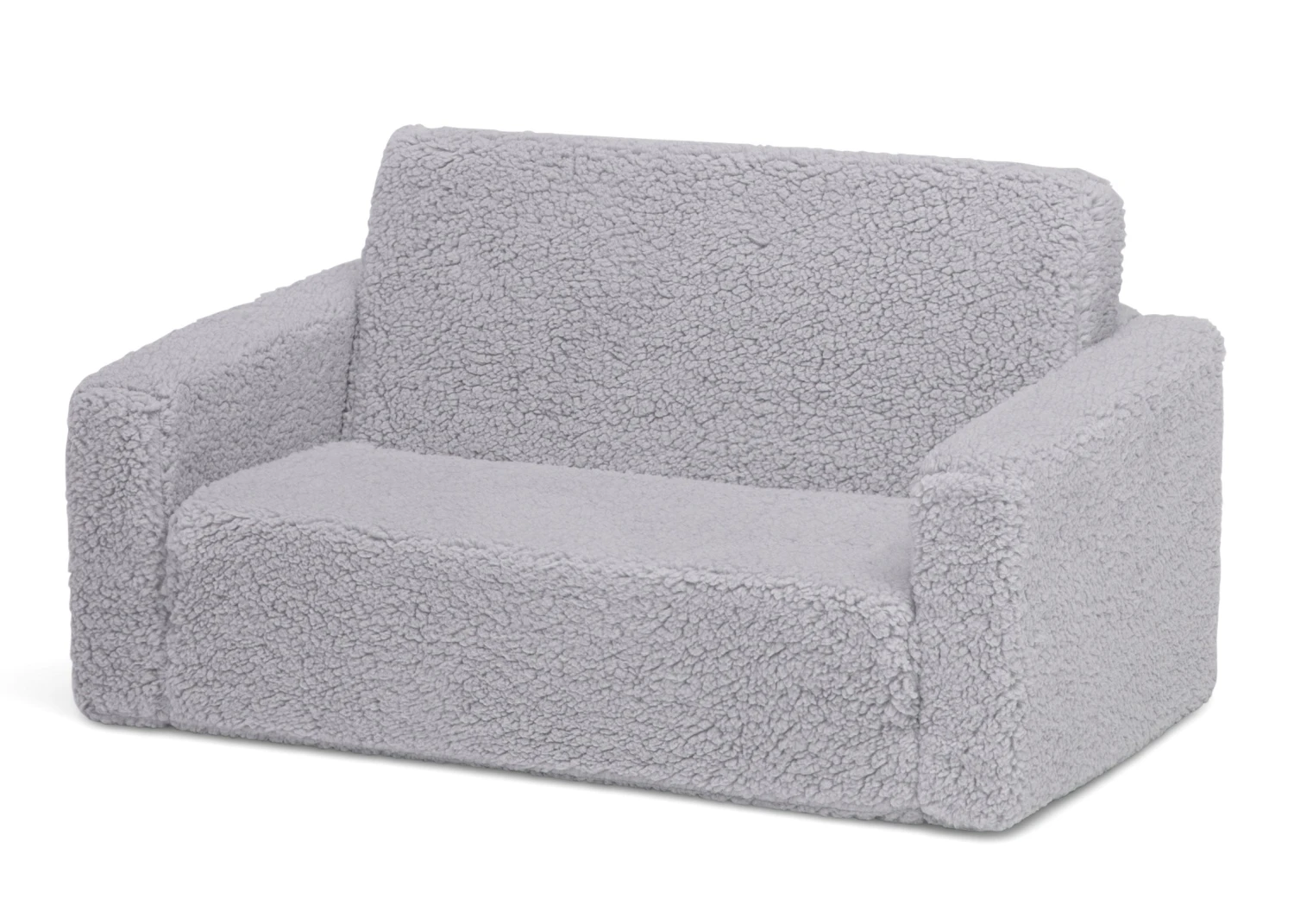 Delta Children Cozee Flip-Out Sherpa 2-in-1 Convertible Sofa To Lounger For Kids 4 Delta Children Cozee Flip-Out Sherpa 2-in-1 Convertible Sofa To Lounger For Kids - Image 4