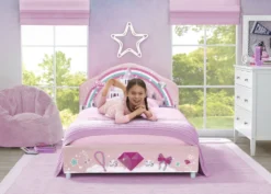 Delta Children Princess Upholstered Twin Bed