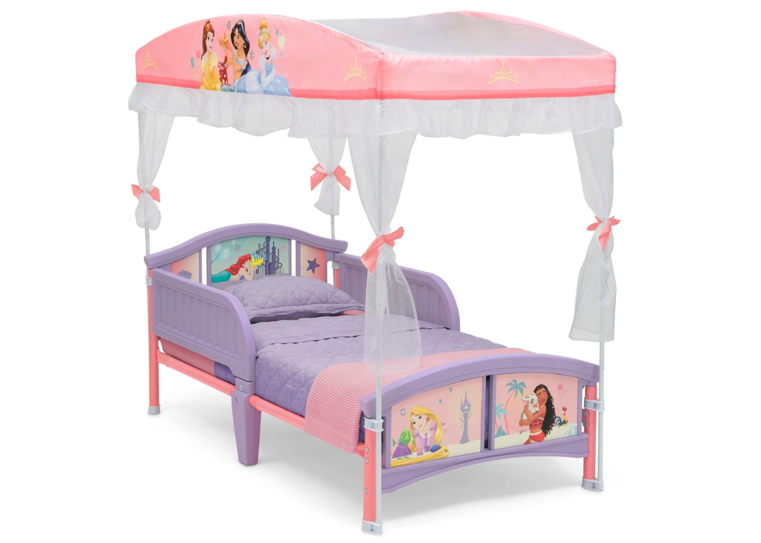 Delta Children Princess Plastic Toddler Bed With Canopy 2 Delta Children Princess Plastic Toddler Bed With Canopy - Image 2