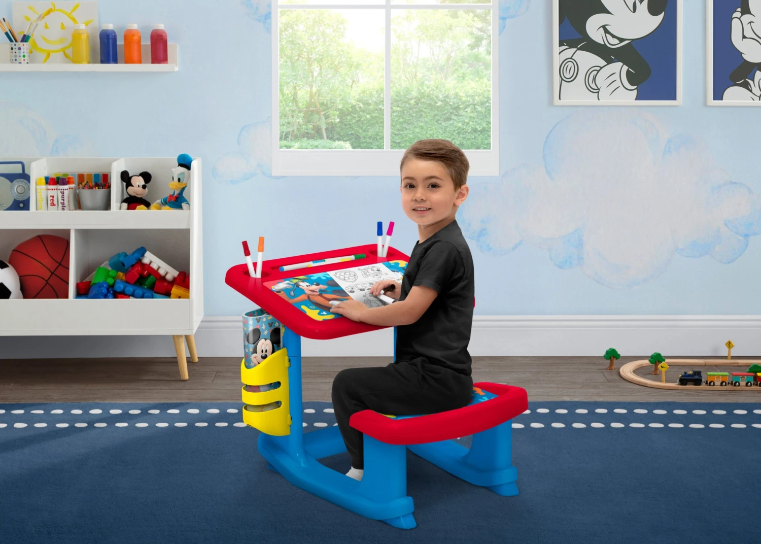 Mickey Mouse Draw And Play Desk By Delta Children – Includes 10 Markers And Coloring Book 1 Mickey Mouse Draw And Play Desk By Delta Children – Includes 10 Markers And Coloring Book