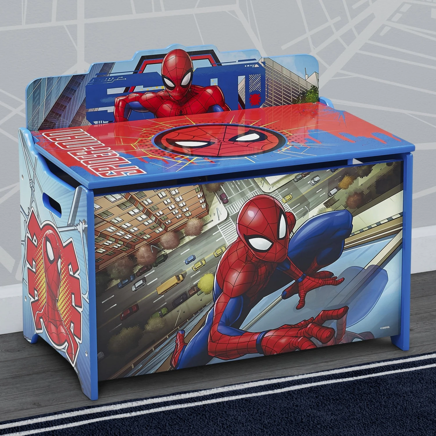Delta Children Spider-Man Deluxe Toy Box 5 Delta Children Spider-Man Deluxe Toy Box - Image 5