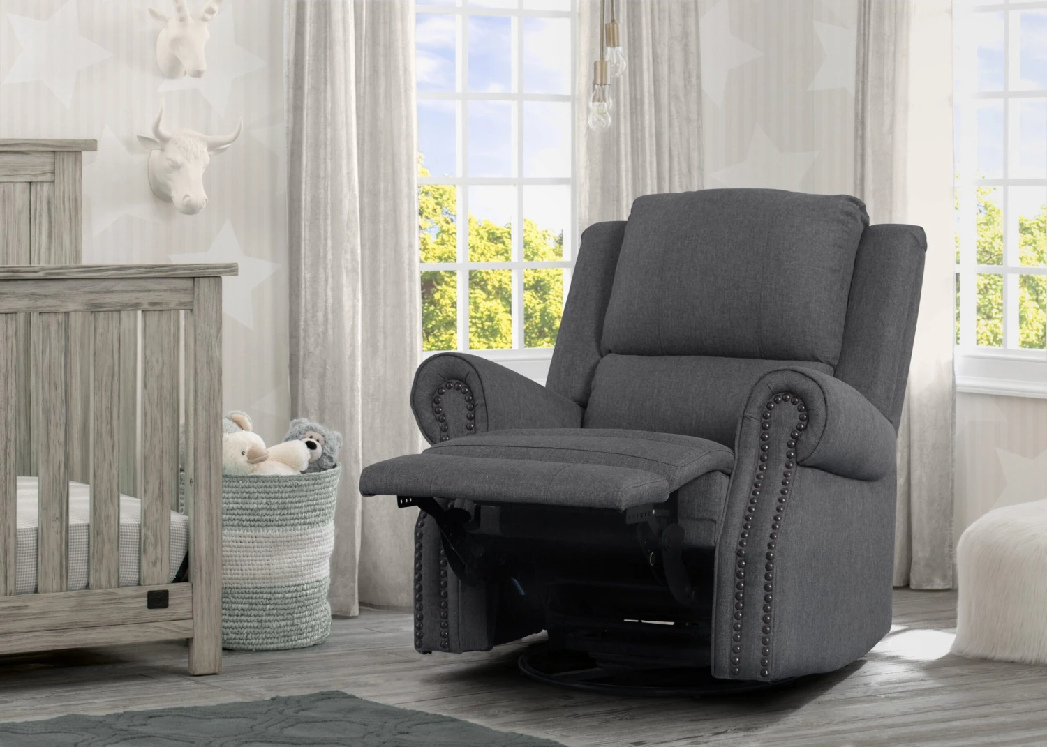 Delta Children Dylan Nursery Recliner Glider Swivel Chair 8 Delta Children Dylan Nursery Recliner Glider Swivel Chair - Image 8