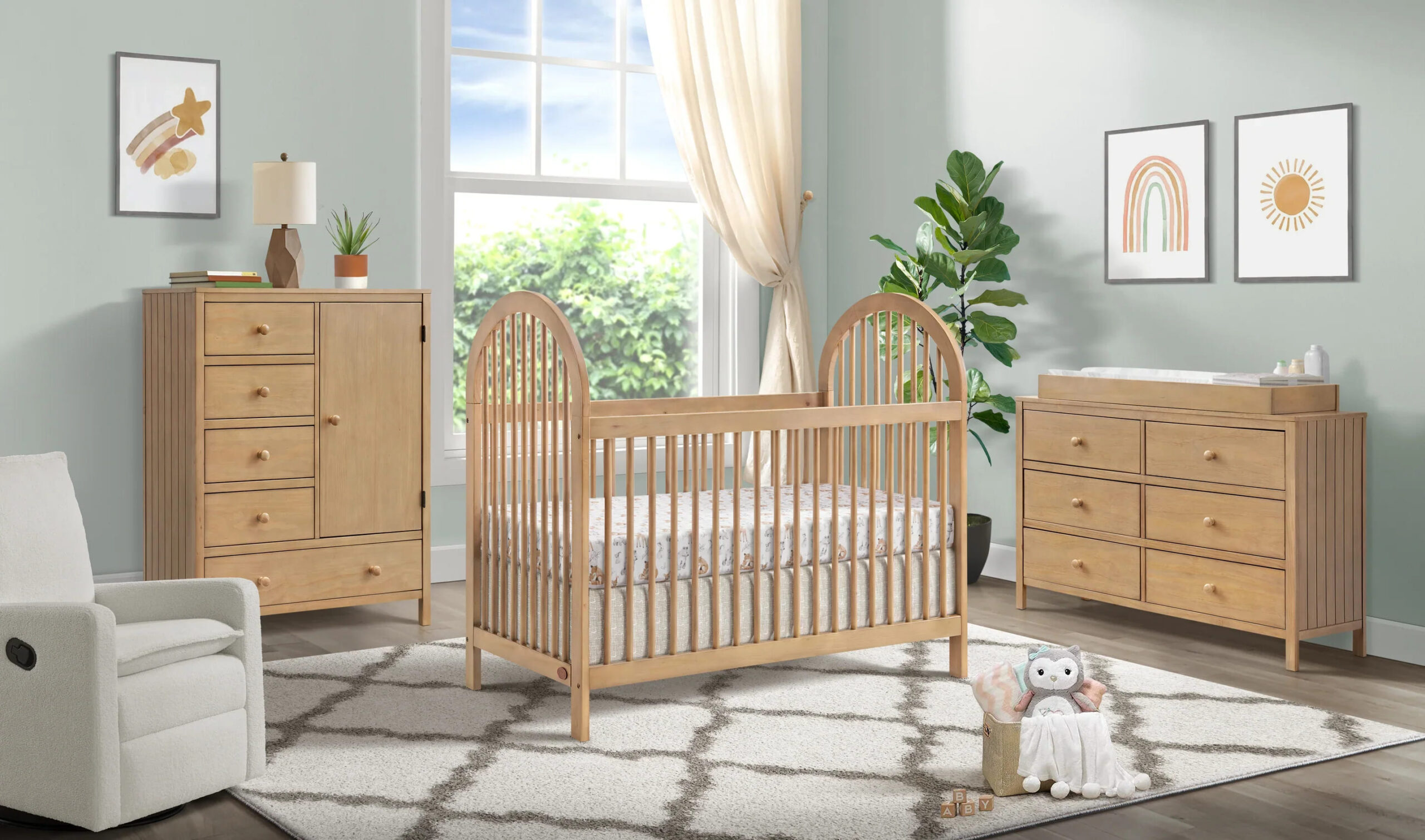 Delta Children Sales Store -Delta Children Sales Store Everlee Island Crib Brown Angle Lifestyle scaled